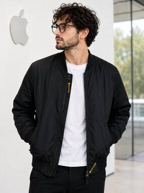 Vintage Apple WWDC20 Software Bomber Jacket Black Techwear XL Rare